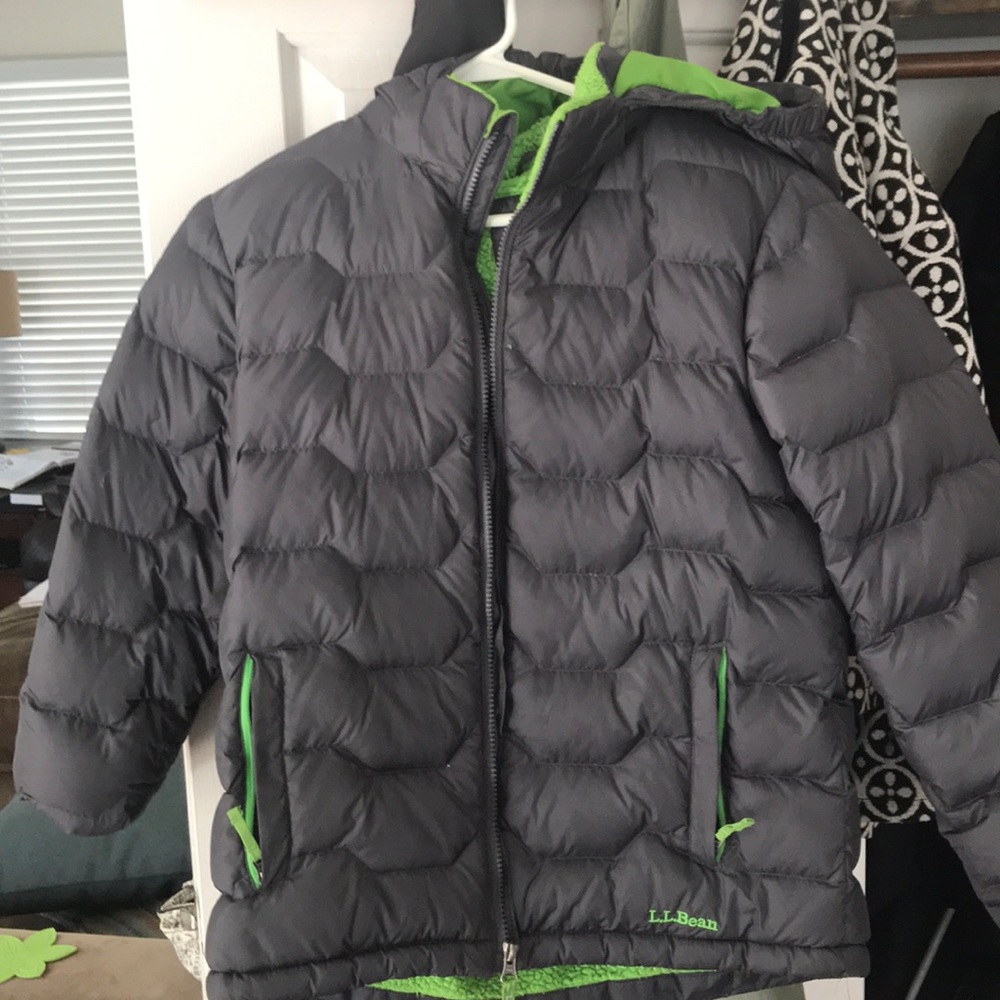 Boys L.L. Bean winter coat.  Dark charcoal color